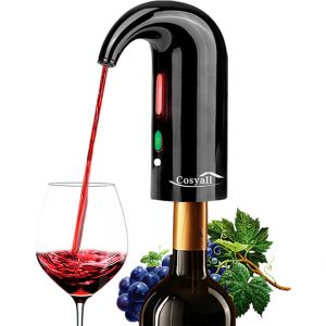 Decantador de Vino Eléctrico Portátil Recargable USB - Negro