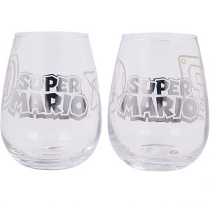 Juego de 2 Vasos de Agua de Cristal Super Mario