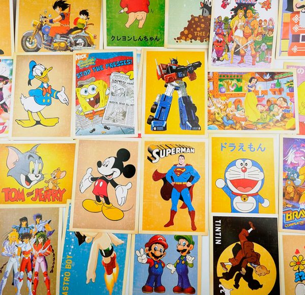 Postales Anime Vintage: 32 Unidades de 14x10 cm
