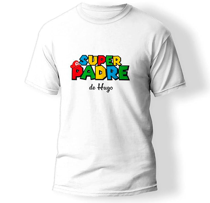 Camiseta Blanca Personalizada para Súper Padres