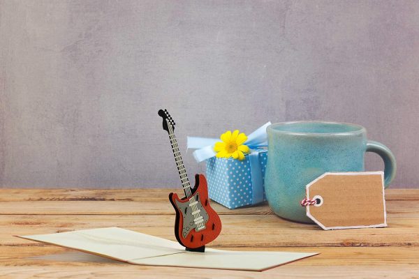 Tarjeta de Música 3D con Guitarra Eléctrica, Tarjeta Desplegable - Imagen 5