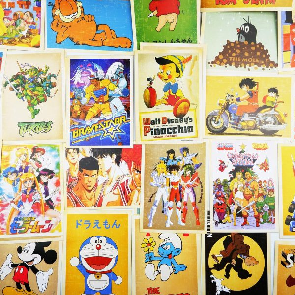 Postales Anime Vintage: 32 Unidades de 14x10 cm - Imagen 8